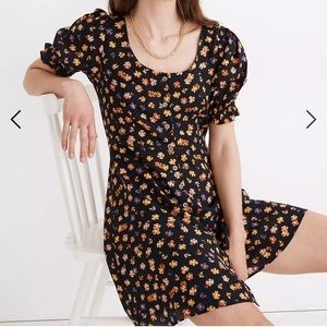 Madewell Smock Sleeve Button Front Mini Dress